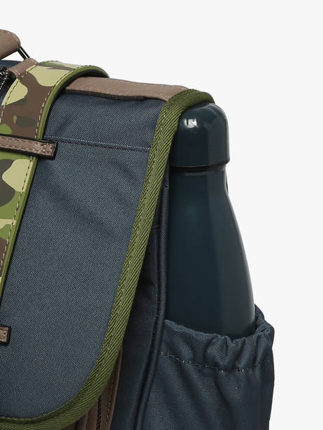 Boekentas Kinderen 2 Compartimenten Cameleon Grijs vintage urban CA38 ander zicht 5